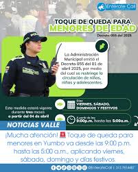 Yumbo pone orden, toque de queda para menores de edad