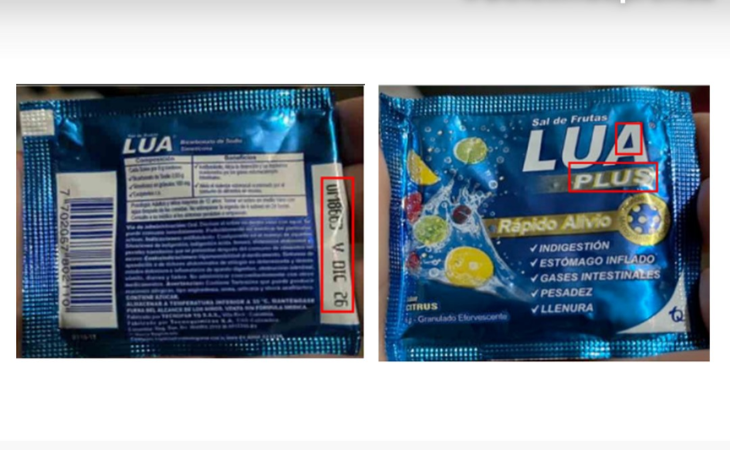 Invima emite alerta sanitaria por lote fraudulento de Sal de Frutas LUA PLUS